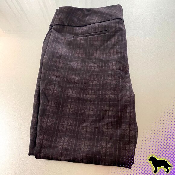 Dalia Black and Grey Plaid Dress Pants Size XL High Rise Like NEW - Picture 4 of 4